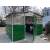 3600 mm x 2900 mm - wiata śmietnikowa MINOS, zadaszenie dwuspadowe z naświetlem HPL, wypełnienie CETRIS/LAMELA